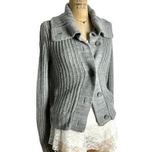 Mossimo Gray Cowl Neck Knit Sweater Long Sleeve XS‎